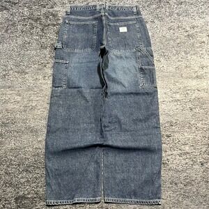 Vintage American Eagle Carpenter Jeans Mens 34x30 Blue Workwear Skater 90s‎ Y2K